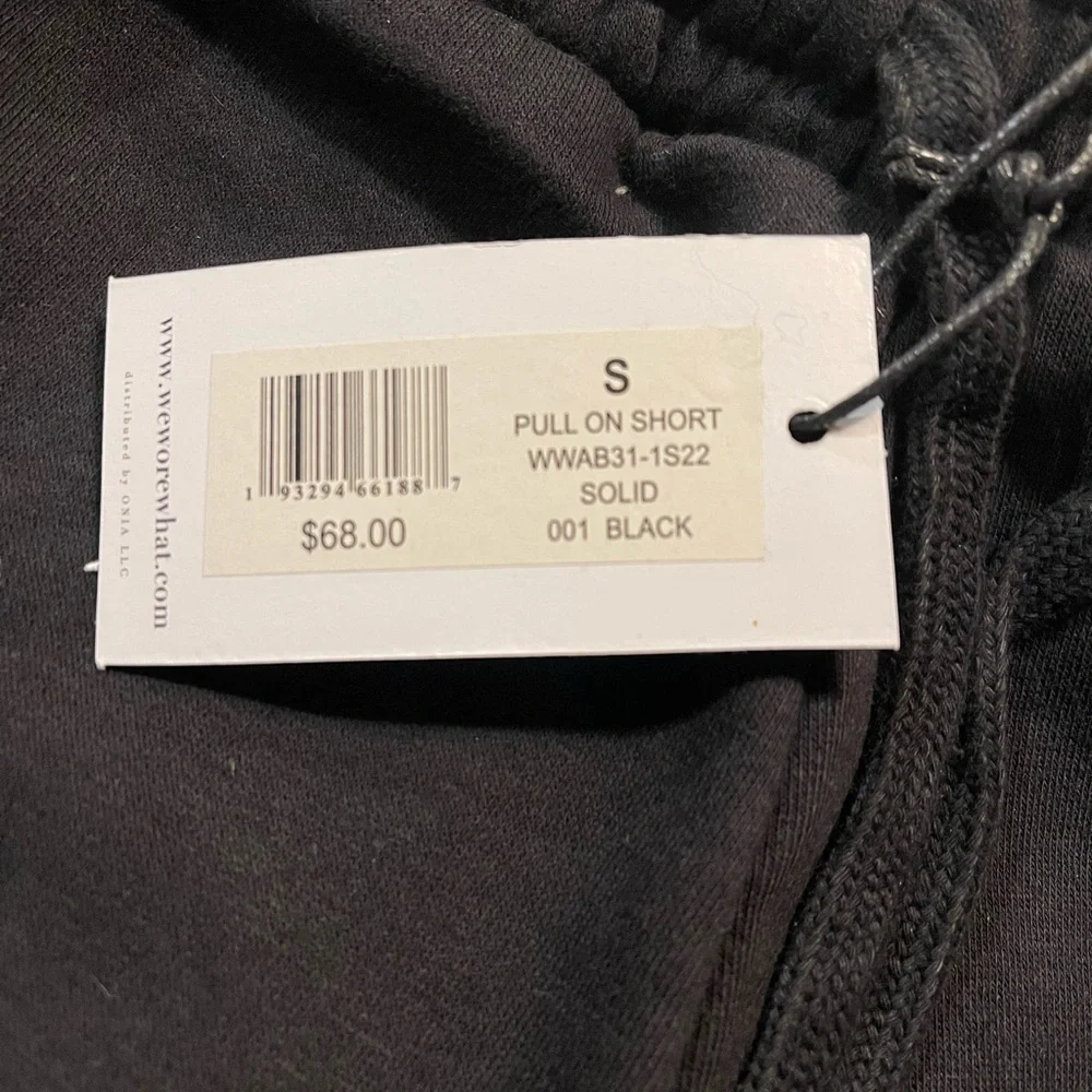 NWT We Wore What Pull on Sweat Shorts in Black - Small - Picture 2 of 4